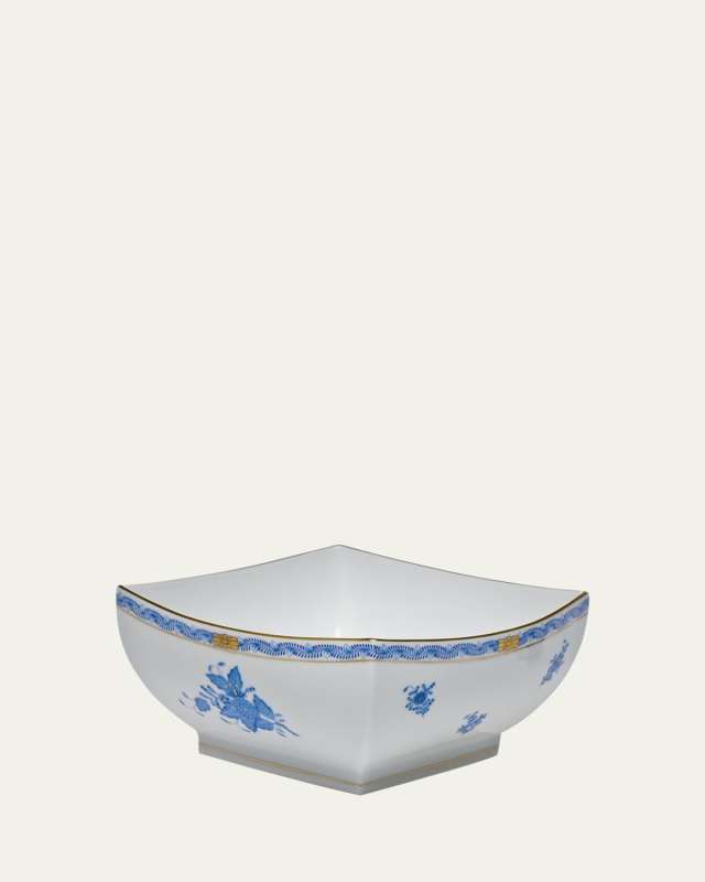 Chinese Bouquet Blue Large Square Bowl
